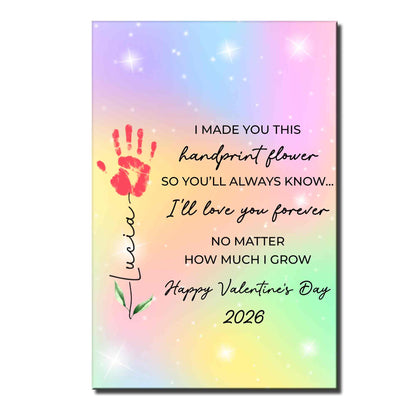 I Made You This Handprint Flower Forever Love Heartfelt Gift