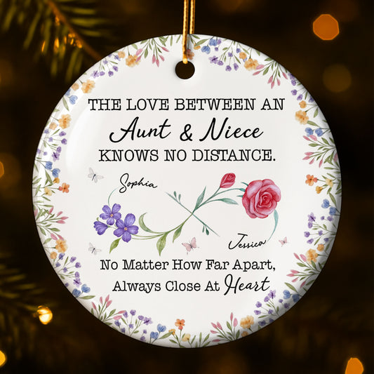 The Love Between An Aunt And Niece, Flowers And Butterfly