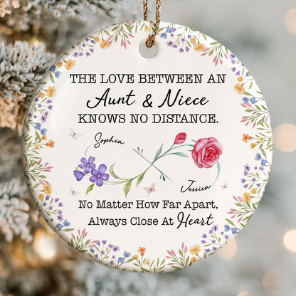 The Love Between An Aunt And Niece, Flowers And Butterfly