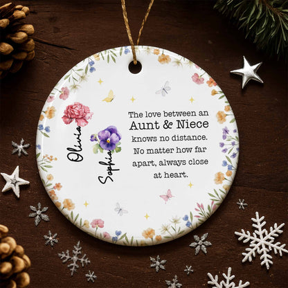 The Love Between An Aunt & Niece, Flowers And Butterflies