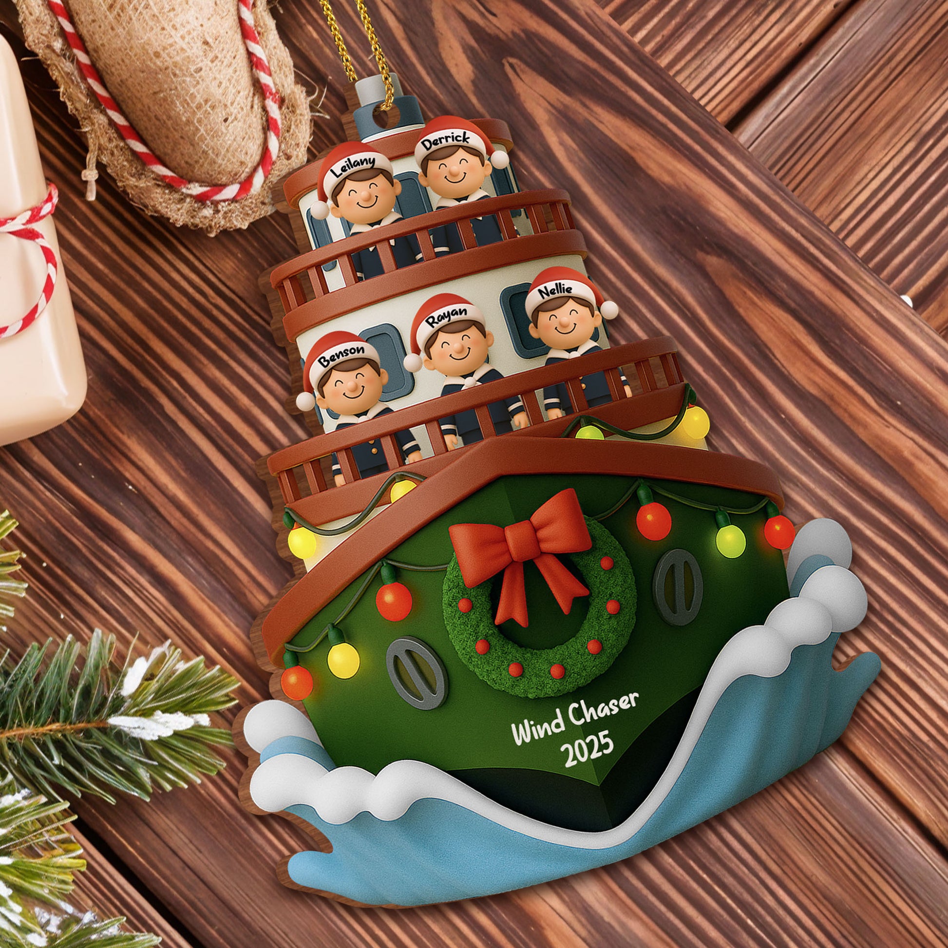 Customized Family Cruise Ship Christmas Decoration