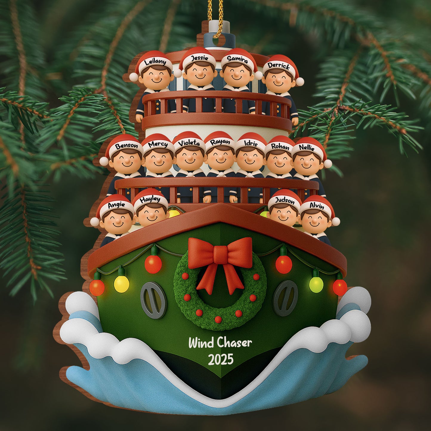 Customized Family Cruise Ship Christmas Decoration