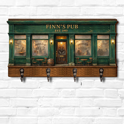 Irish Pub Design With Storefront Bar And Lanterns