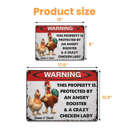 Protected By An Angry Rooster & Crazy Chicken Lady