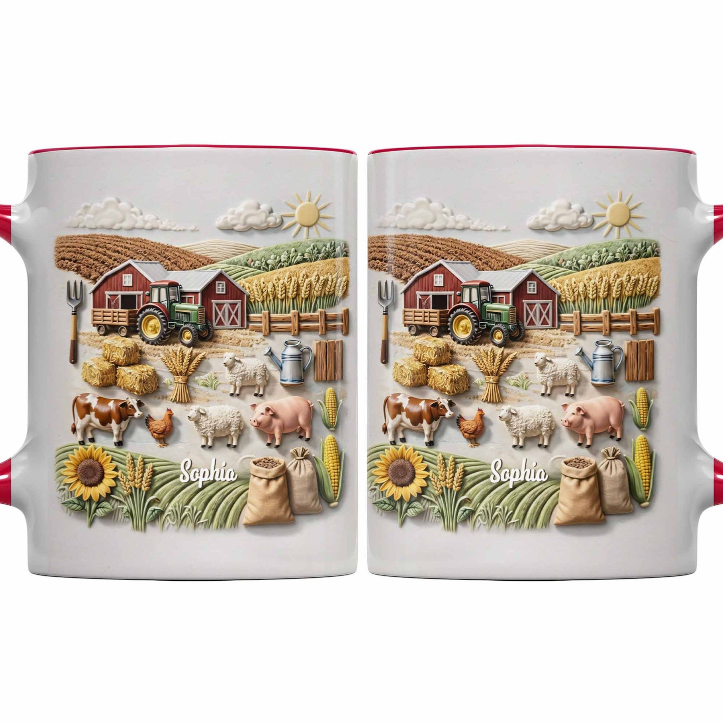 Serene Farm Life, Barns, Tractors And Sunflowers