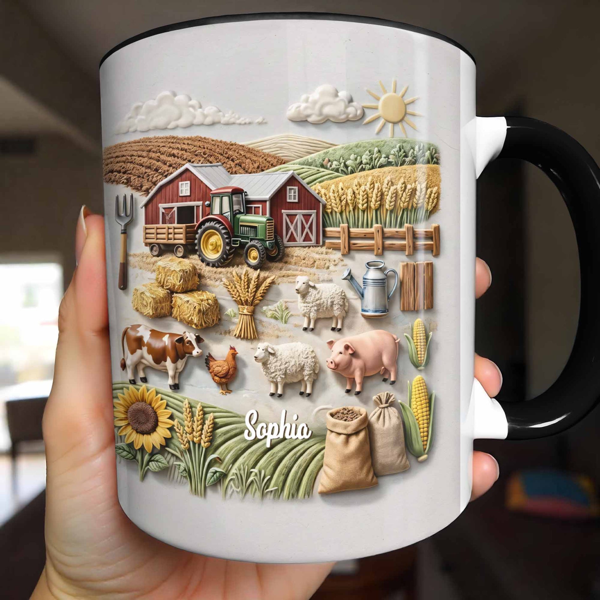 Serene Farm Life, Barns, Tractors And Sunflowers