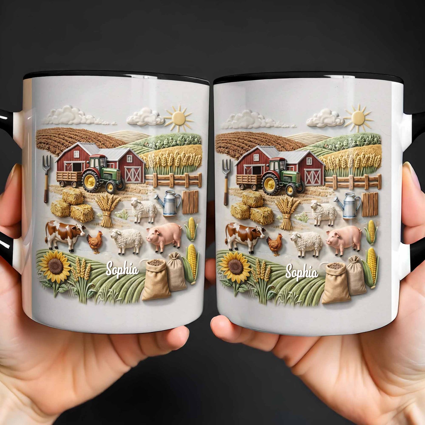 Serene Farm Life, Barns, Tractors And Sunflowers