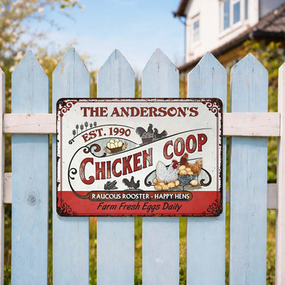 Raucous Rooster And Happy Hens, Fresh Eggs Daily