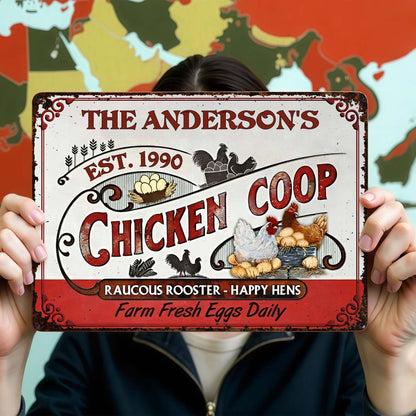 Raucous Rooster And Happy Hens, Fresh Eggs Daily