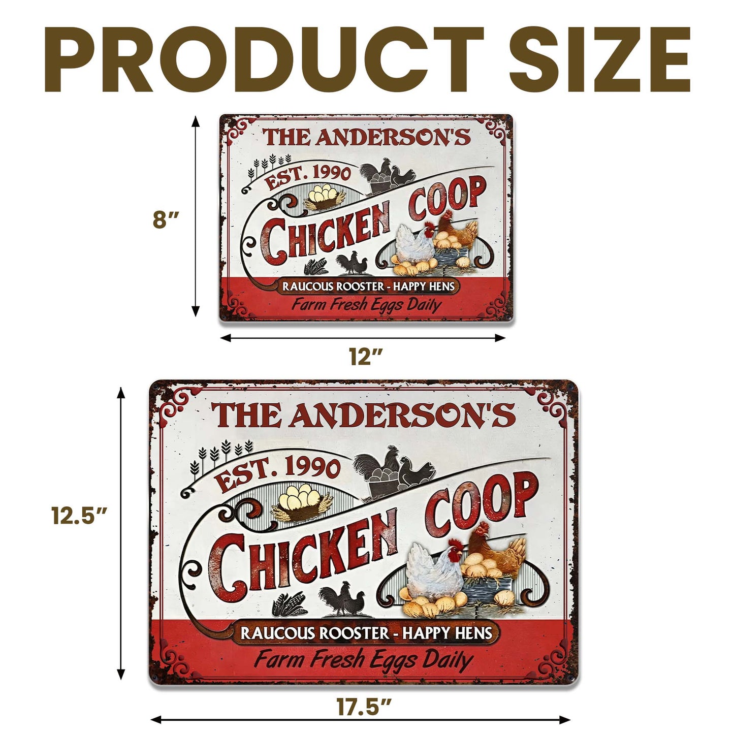 Raucous Rooster And Happy Hens, Fresh Eggs Daily