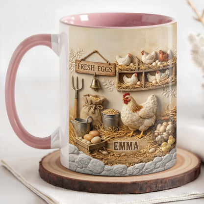 Fresh Eggs With Chickens, Eggs, And Farm Elements