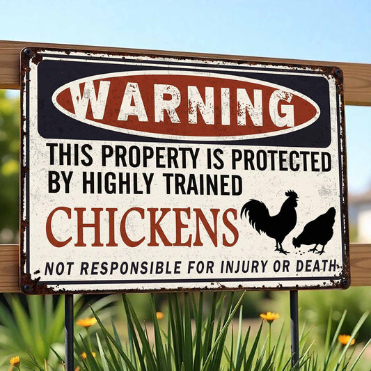 Warning: Property Protected By Highly Trained Chickens