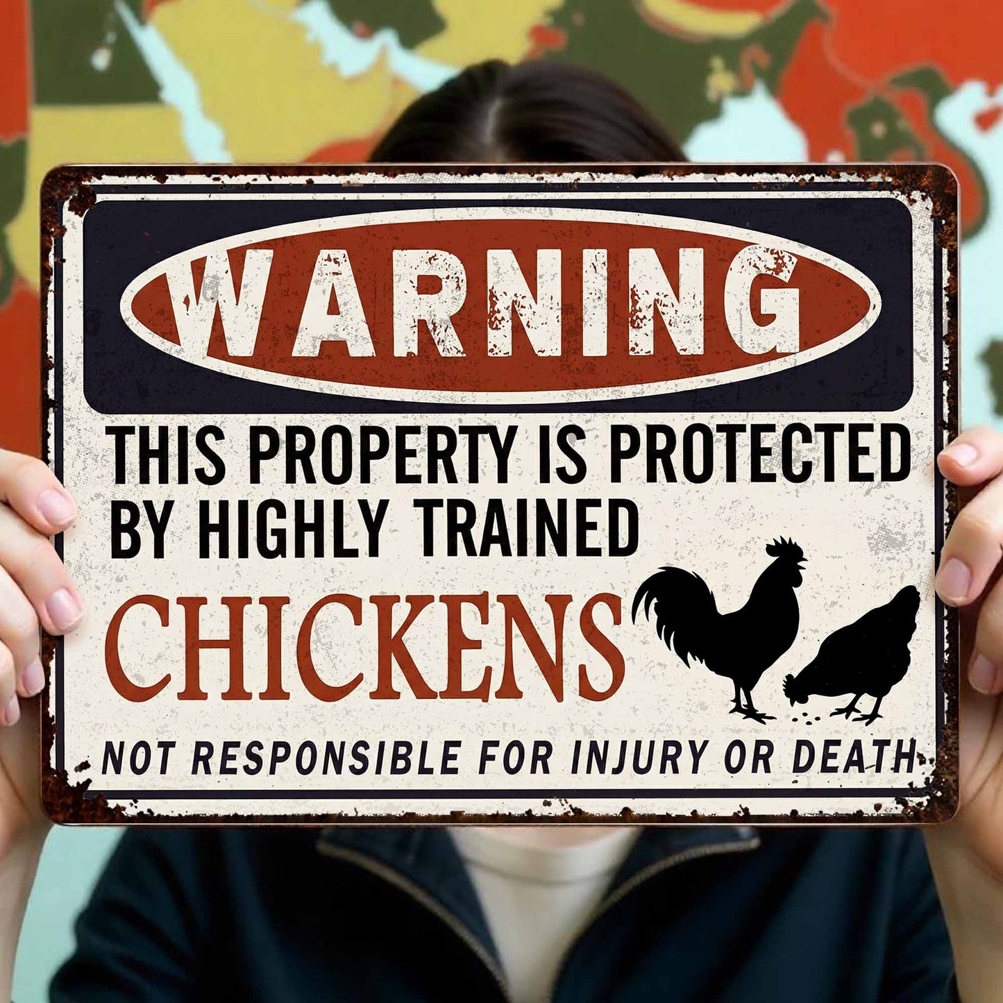 Warning: Property Protected By Highly Trained Chickens
