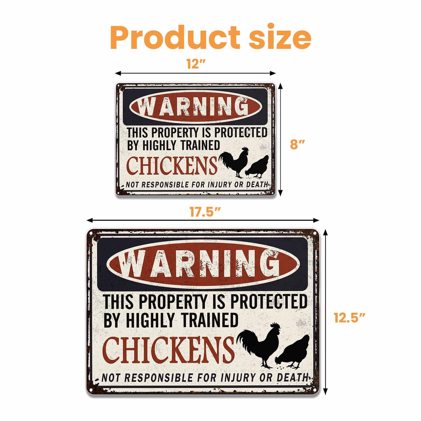 Warning: Property Protected By Highly Trained Chickens