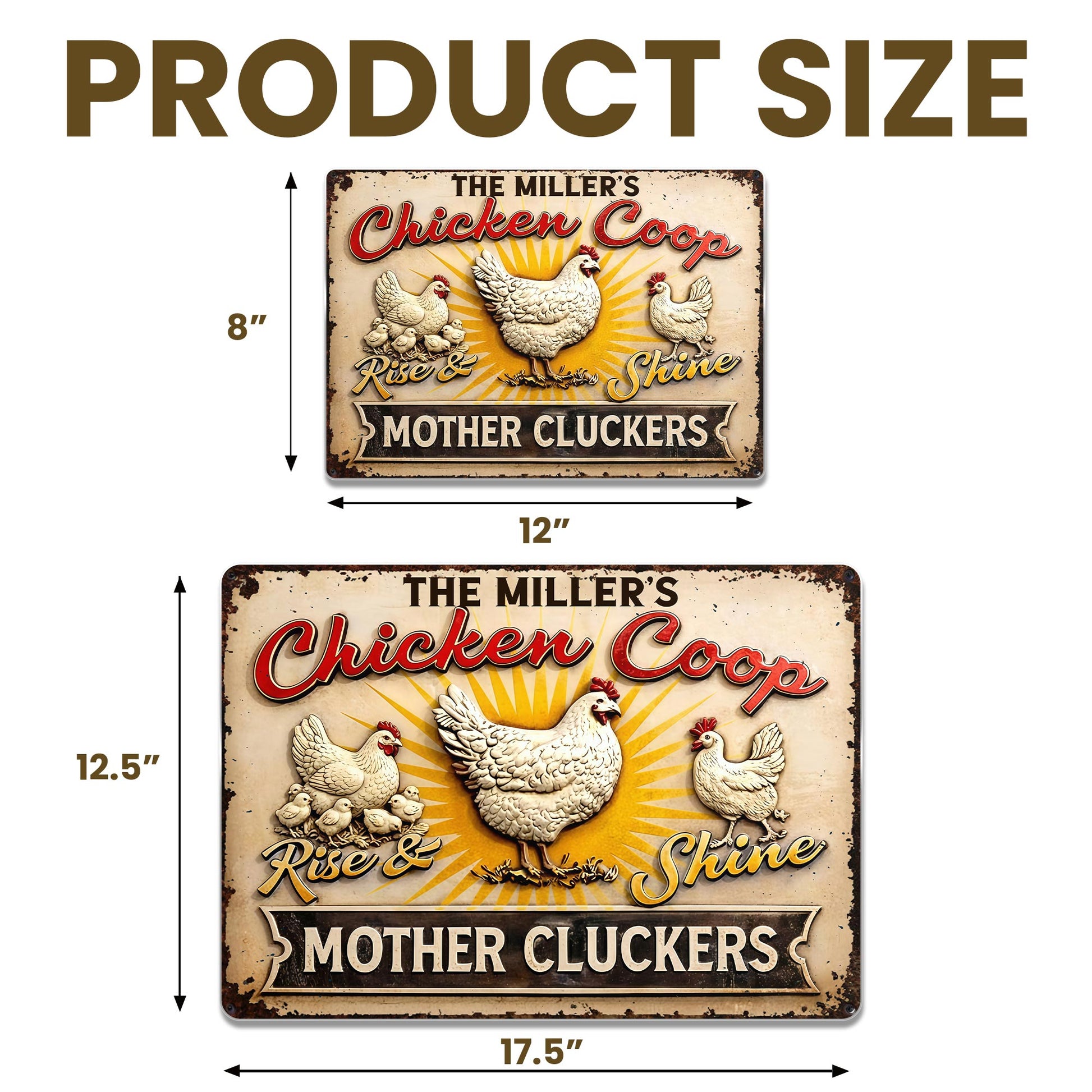 Rise & Shine Mother Cluckers With Chickens and Sun Rays