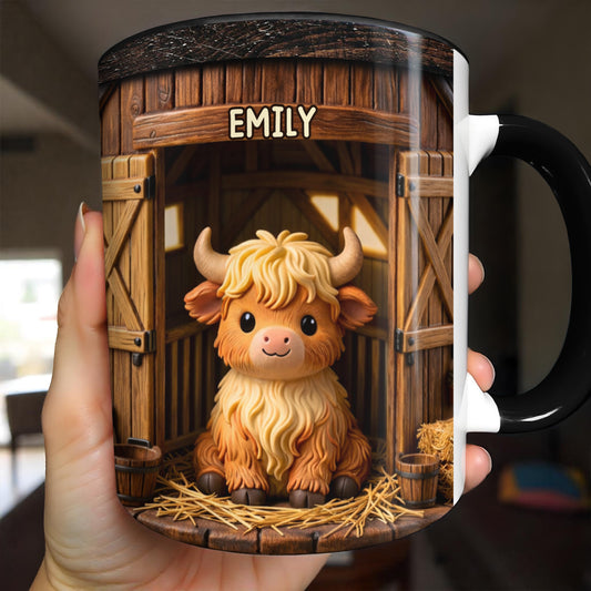 Customized Highland Cow in Barn Design