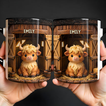 Customized Highland Cow in Barn Design