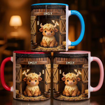 Customized Highland Cow in Barn Design