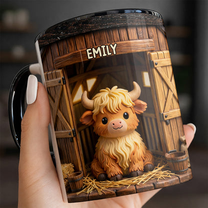 Customized Highland Cow in Barn Design