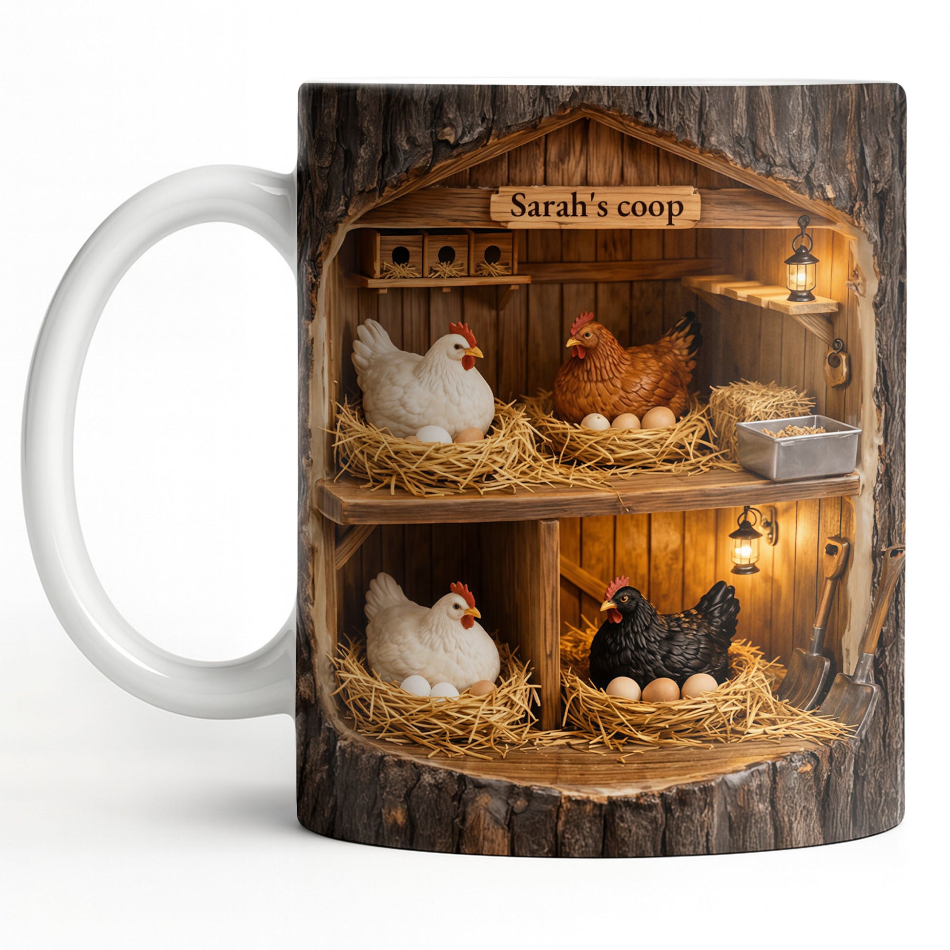 Personalized Chicken Coop Mug With Farm Fresh Design