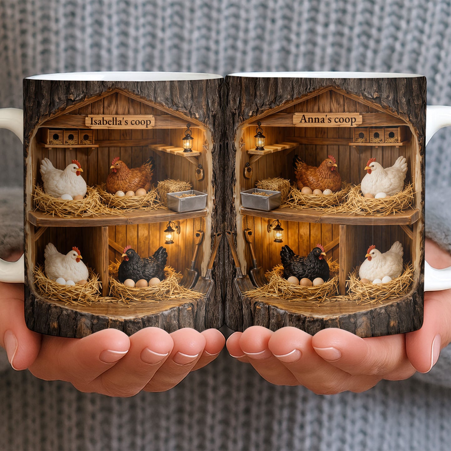 Personalized Chicken Coop Mug With Farm Fresh Design