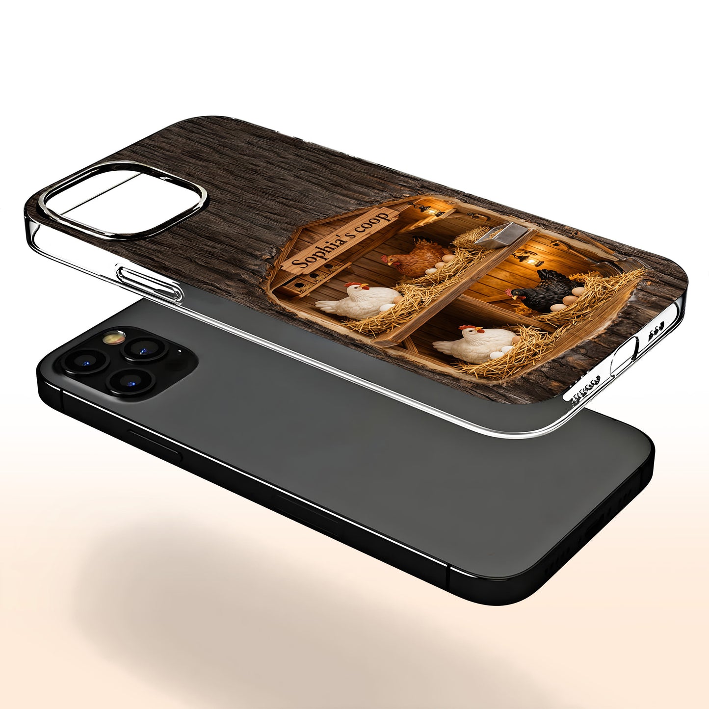 My Coop Personalized Wood Texture Chicken Nesting Design