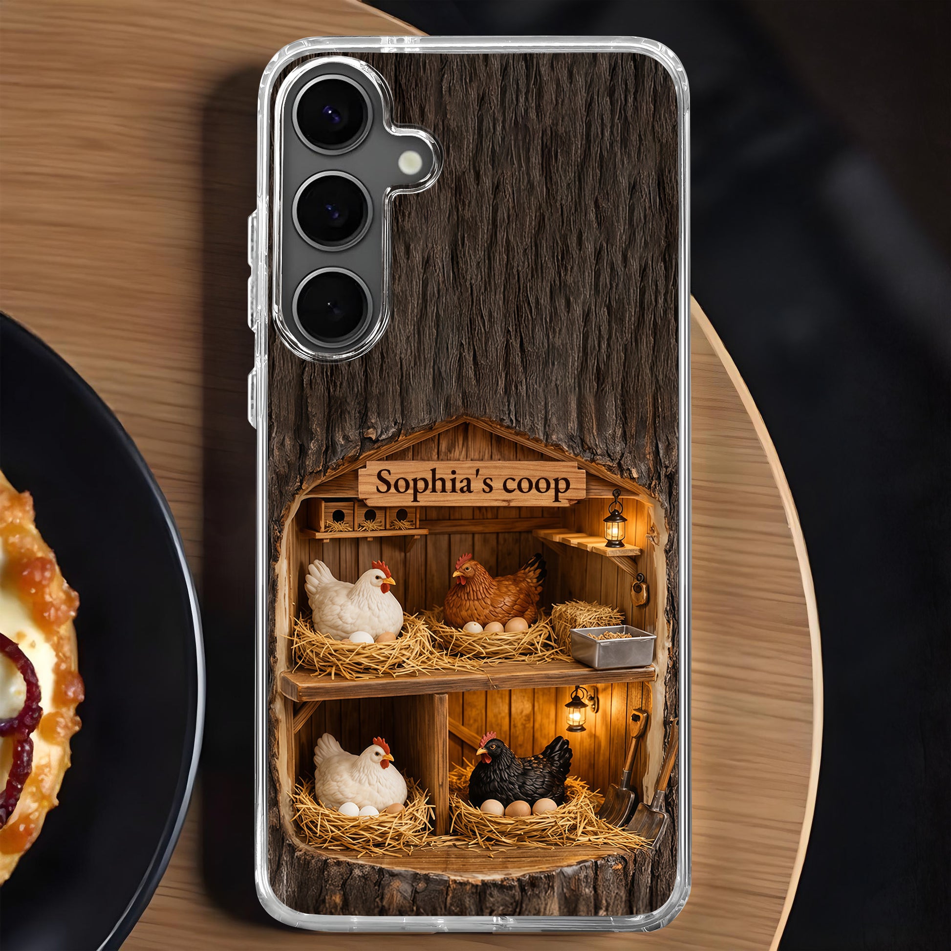 My Coop Personalized Wood Texture Chicken Nesting Design