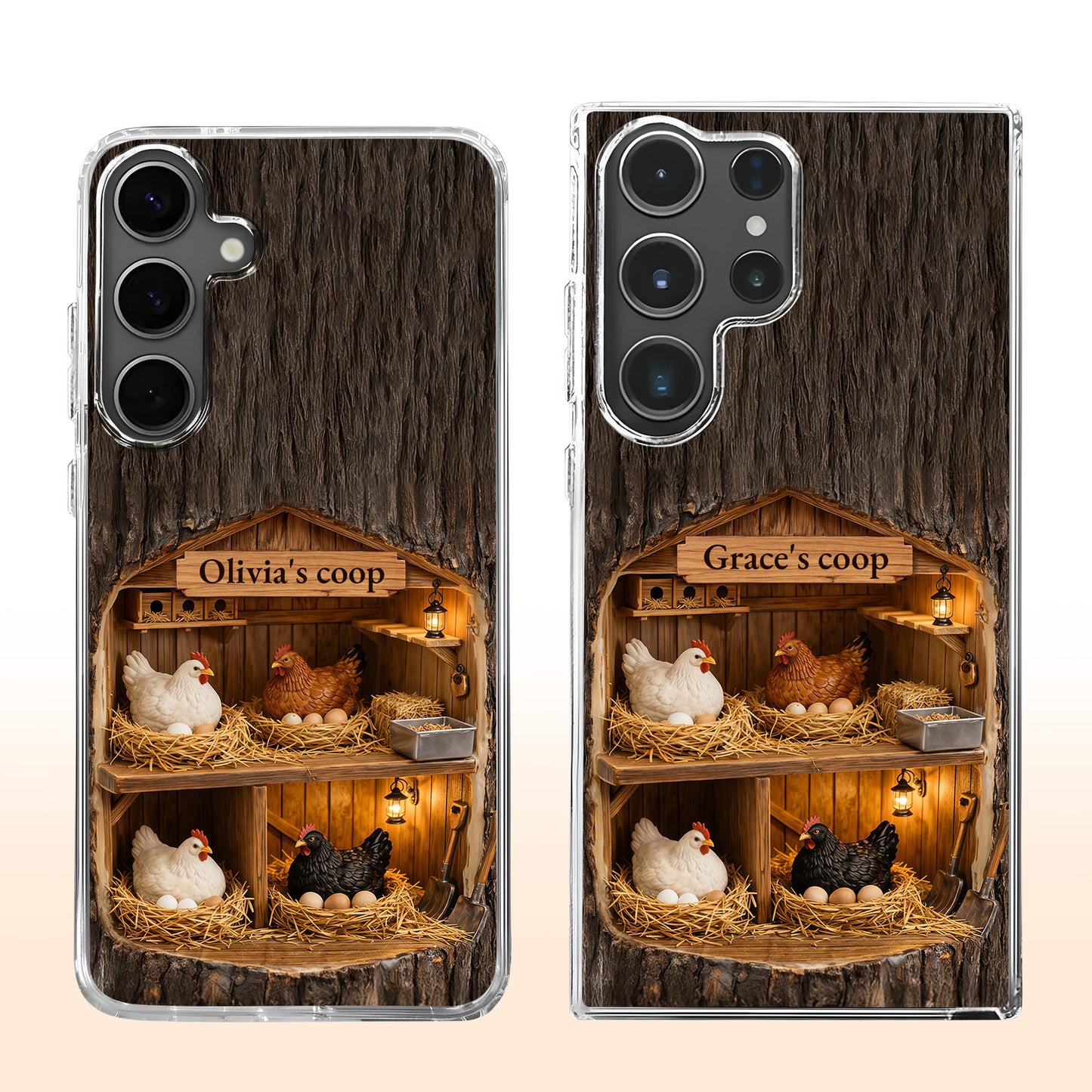 My Coop Personalized Wood Texture Chicken Nesting Design