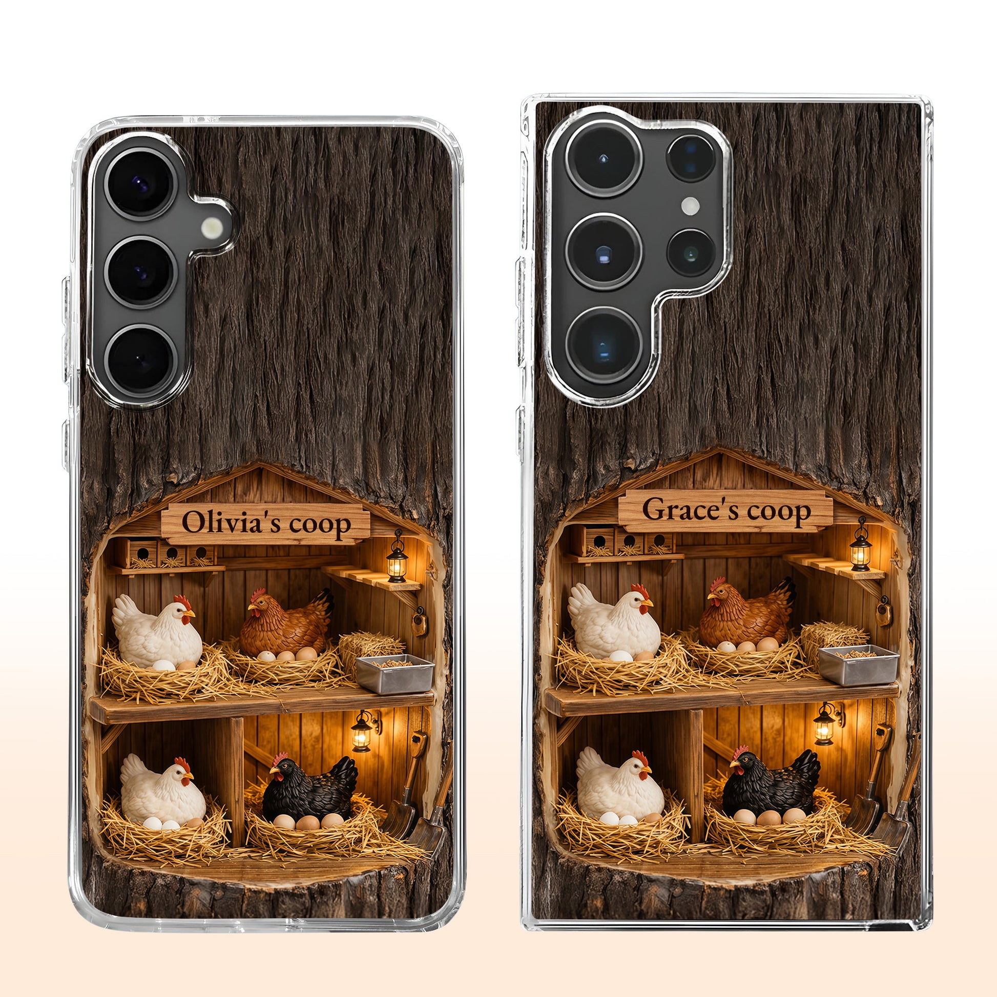 My Coop Personalized Wood Texture Chicken Nesting Design