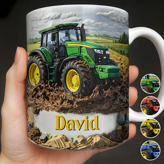 Custom Tractor Coffee Mug - Personalized Custom Coffee Mug - FARM028_MG