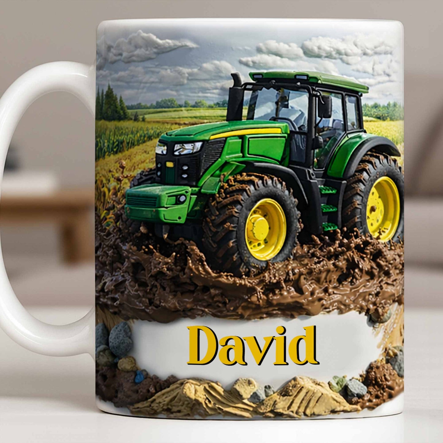 Custom Tractor Coffee Mug - Personalized Custom Coffee Mug - FARM028_MG