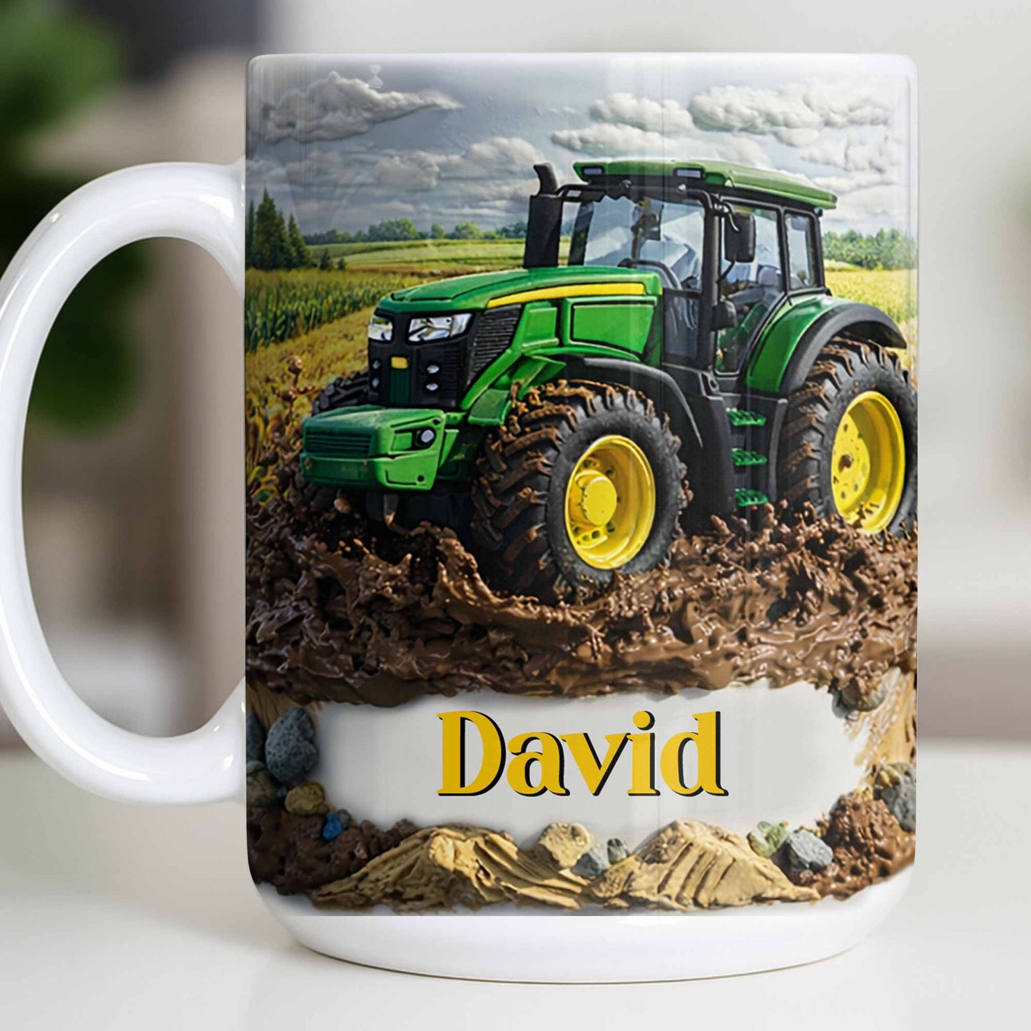 Custom Tractor Coffee Mug - Personalized Custom Coffee Mug - FARM028_MG