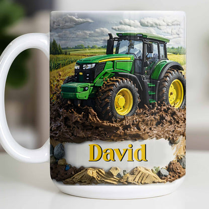Custom Tractor Coffee Mug - Personalized Custom Coffee Mug - FARM028_MG