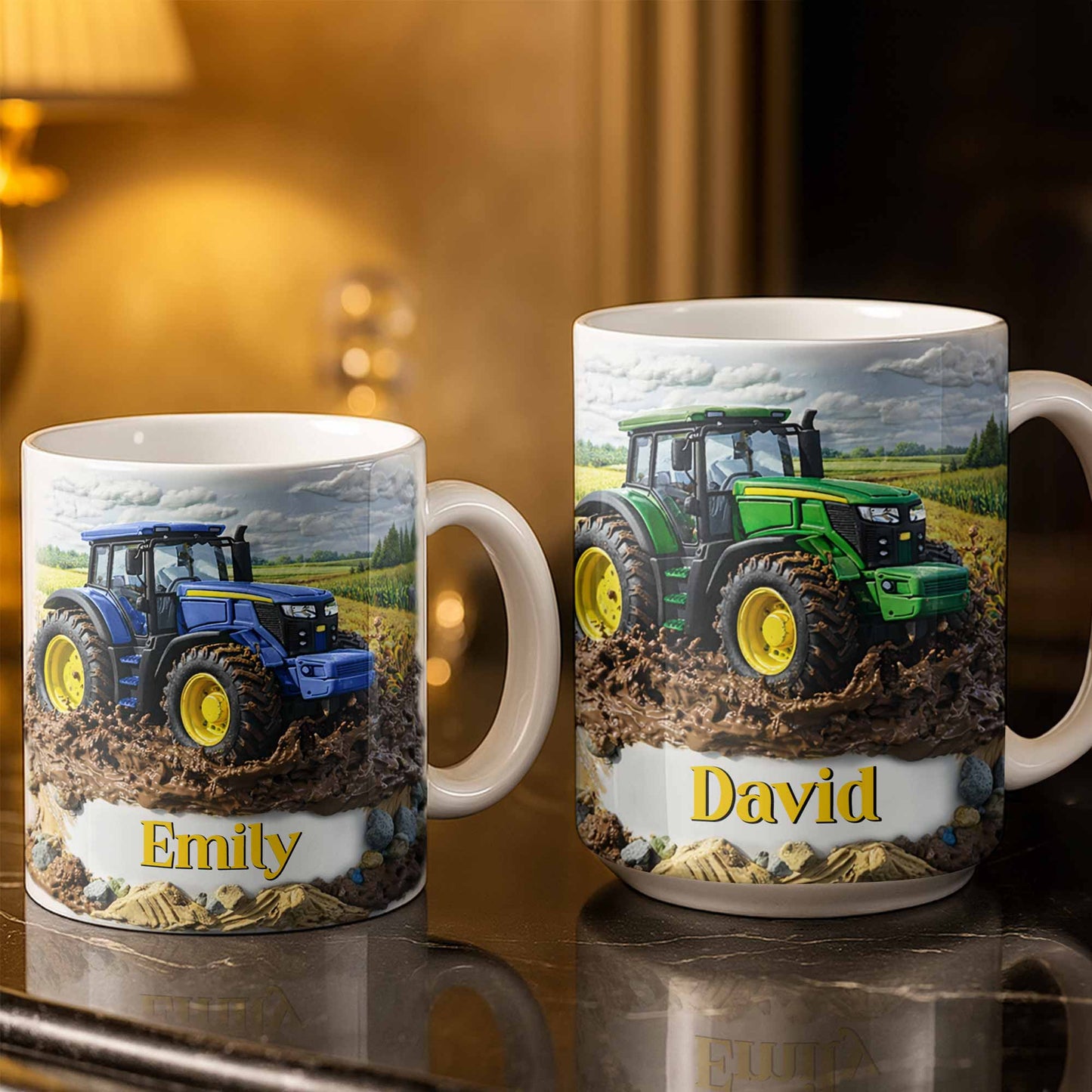 Custom Tractor Coffee Mug - Personalized Custom Coffee Mug - FARM028_MG