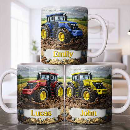 Custom Tractor Coffee Mug - Personalized Custom Coffee Mug - FARM028_MG