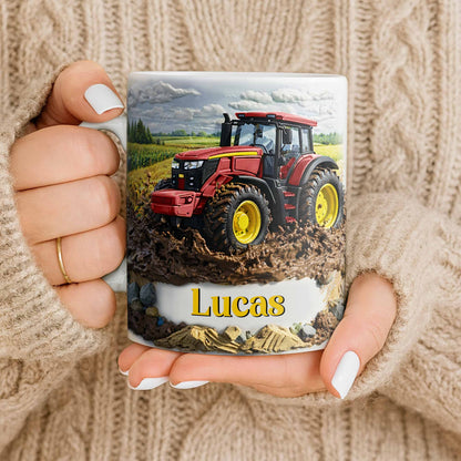 Custom Tractor Coffee Mug - Personalized Custom Coffee Mug - FARM028_MG