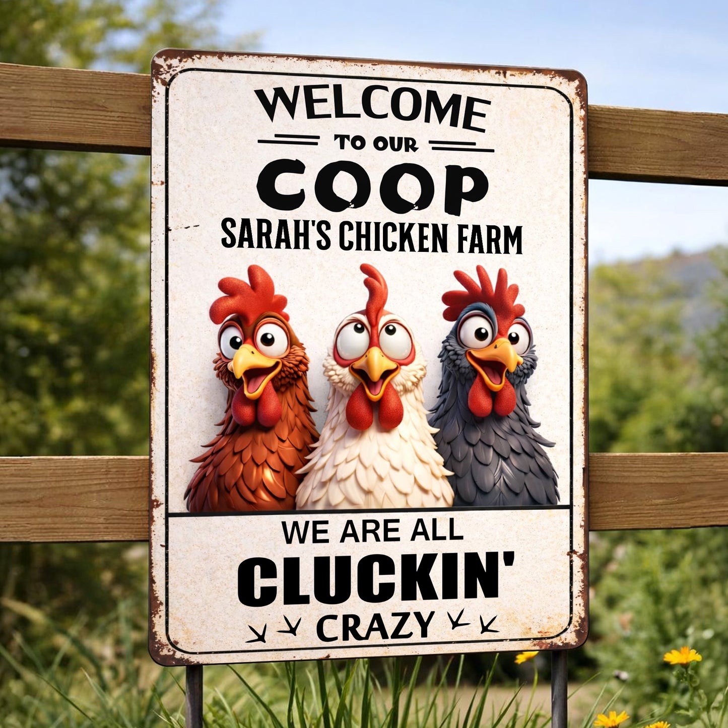 Welcome to Our Coop, We Are All Cluckin' Crazy, Chickens and Farm