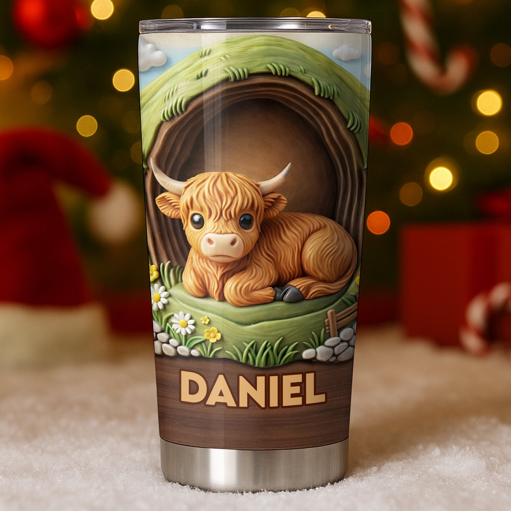 Adorable Highland Cow Personalized Tumbler