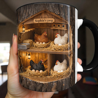 Sophia’s Coop Featuring Chickens And Rustic Wooden Structure