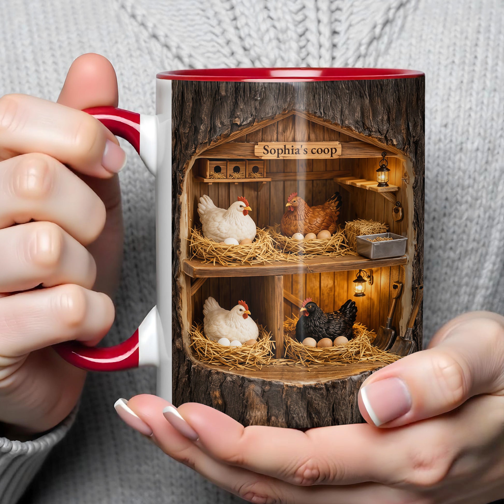 Sophia’s Coop Featuring Chickens And Rustic Wooden Structure