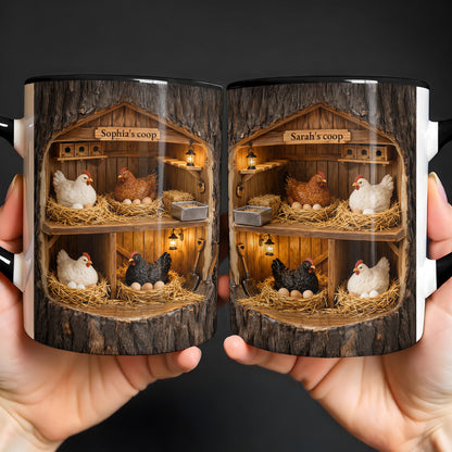 Sophia’s Coop Featuring Chickens And Rustic Wooden Structure