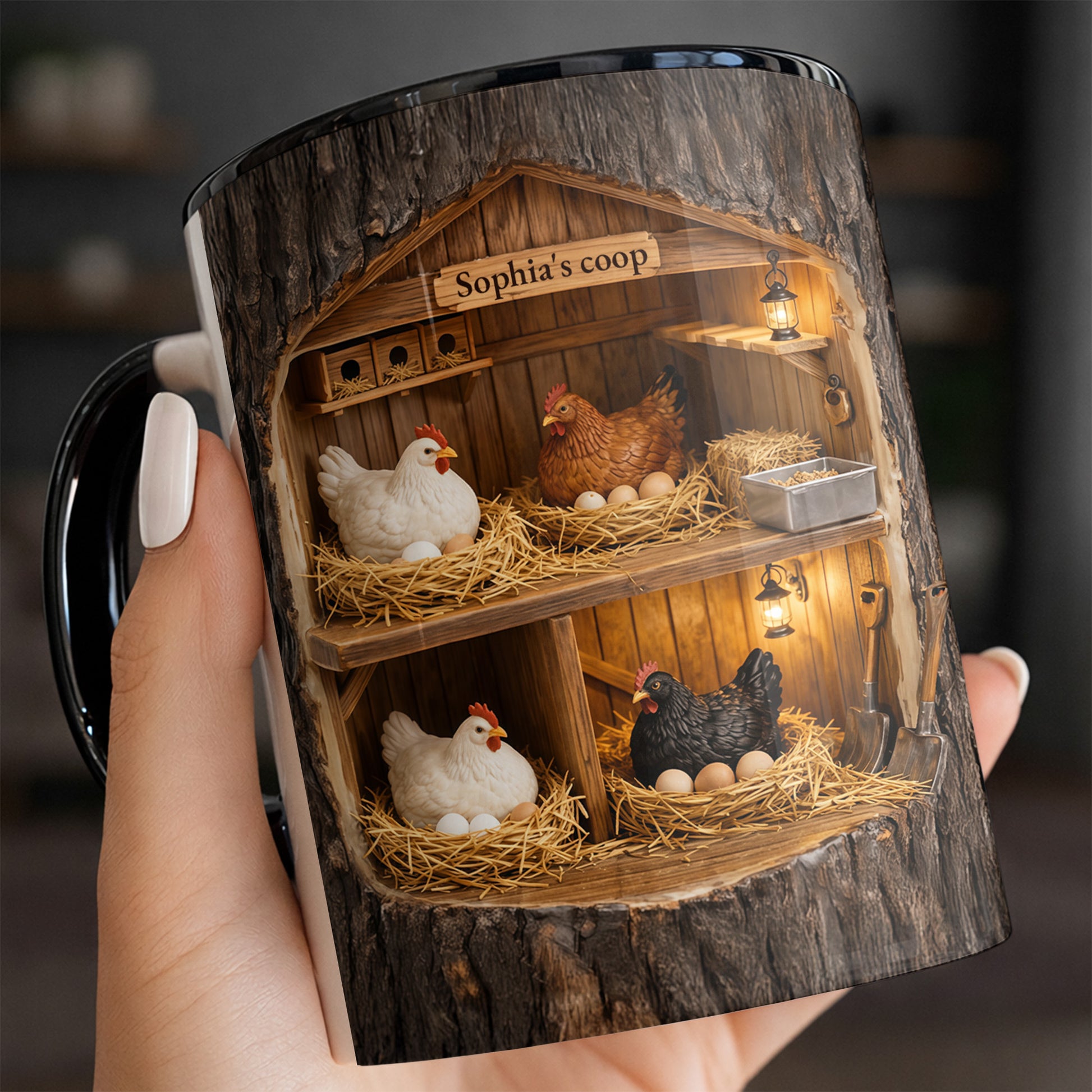 Sophia’s Coop Featuring Chickens And Rustic Wooden Structure