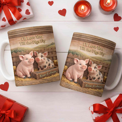 I'll Love You Till the Pigs Fly Cute Pig Couple