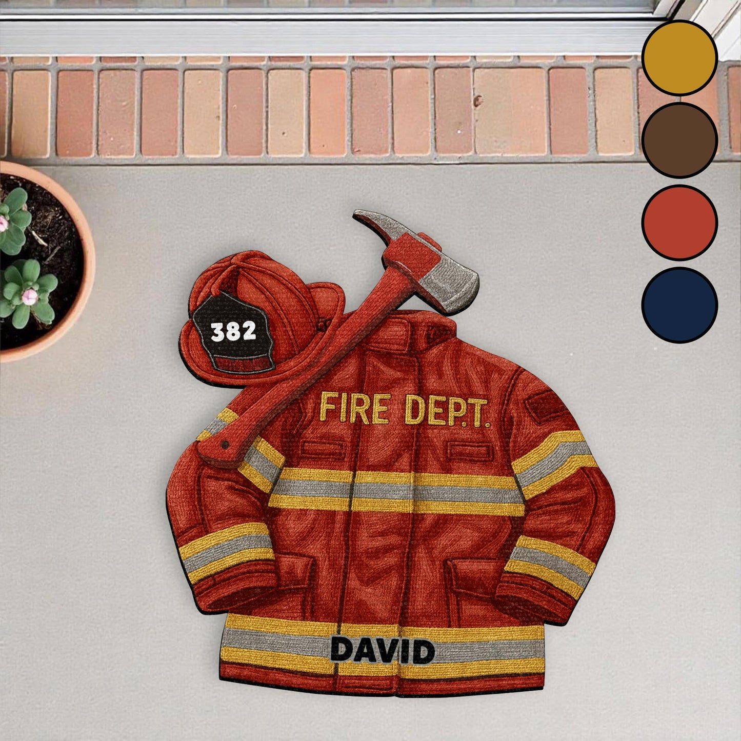 Fire Dept Firefighter Jacket and Helmet