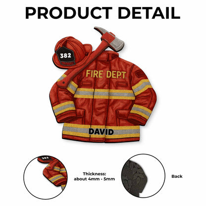 Fire Dept Firefighter Jacket and Helmet