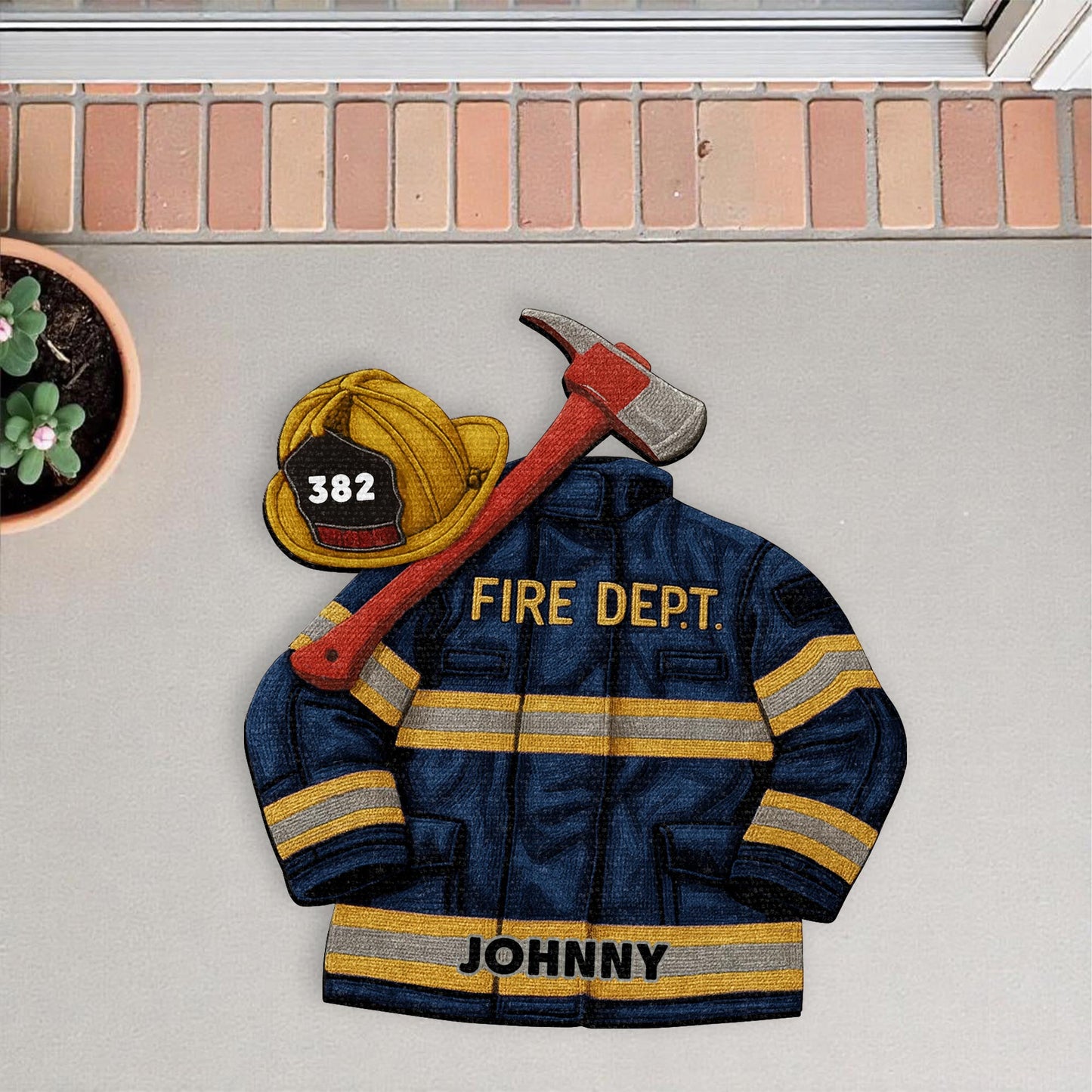 Fire Dept Firefighter Jacket and Helmet