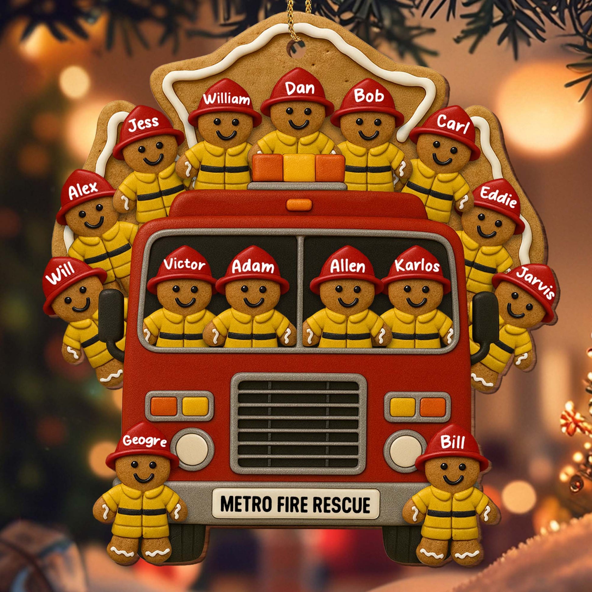Celebrate Your Heroes With Festive Firefighter Ornament