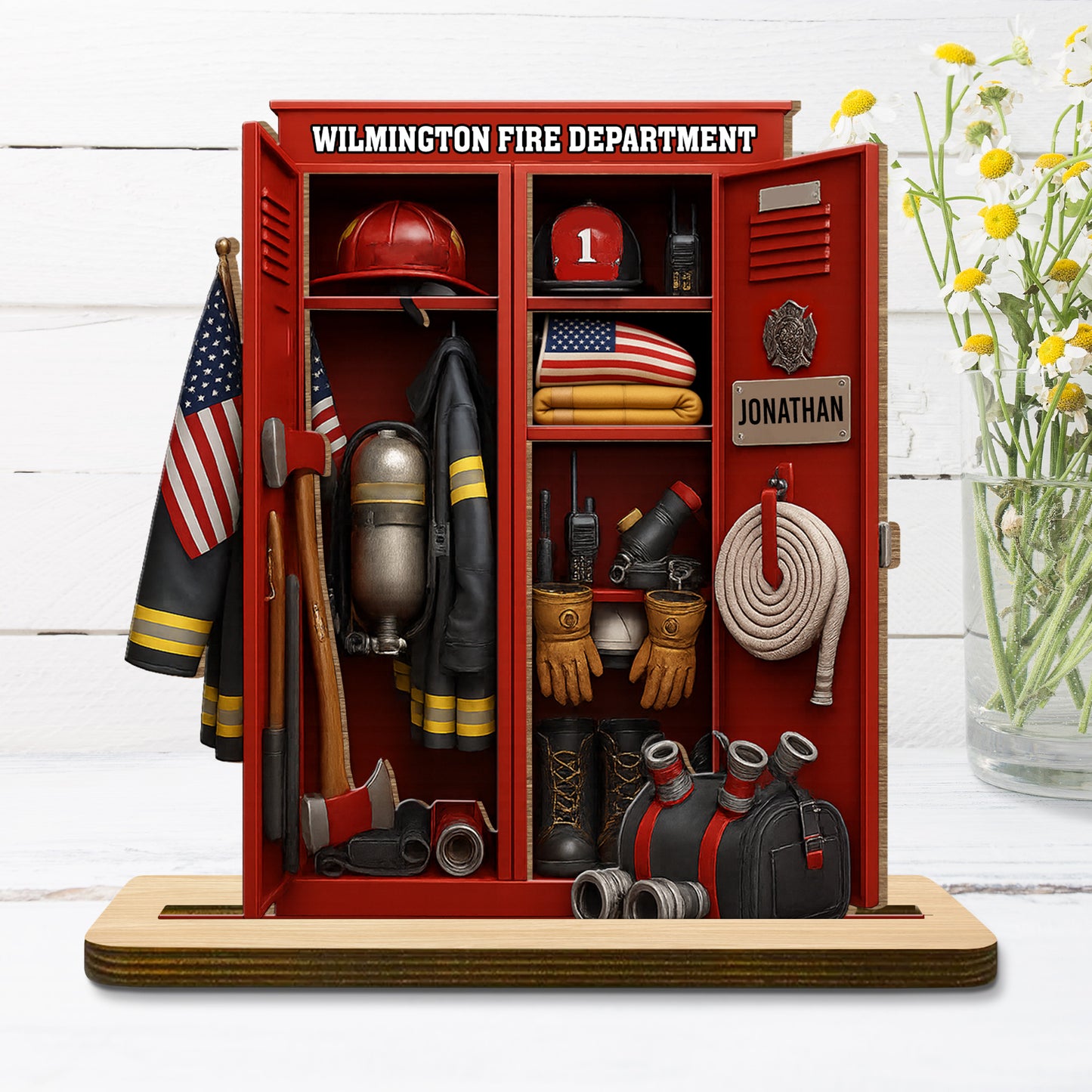 Wilmington Fire Department Tribute With Firefighter Gear