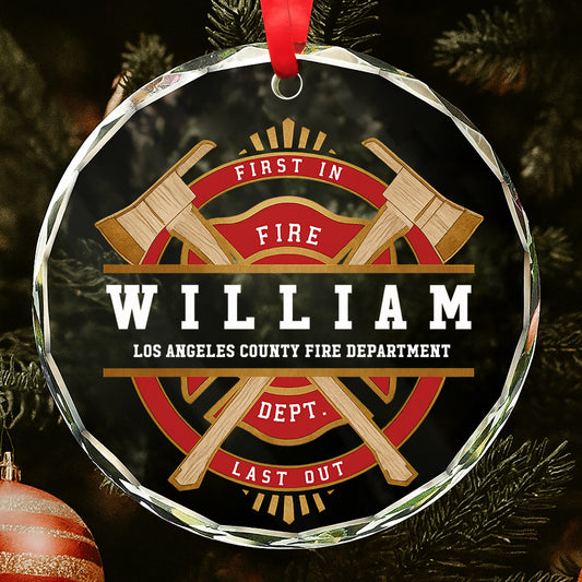 First In Fire Last Out Firefighter Tools Emblem