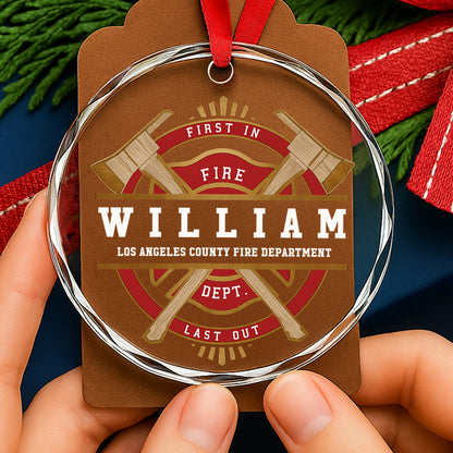 First In Fire Last Out Firefighter Tools Emblem